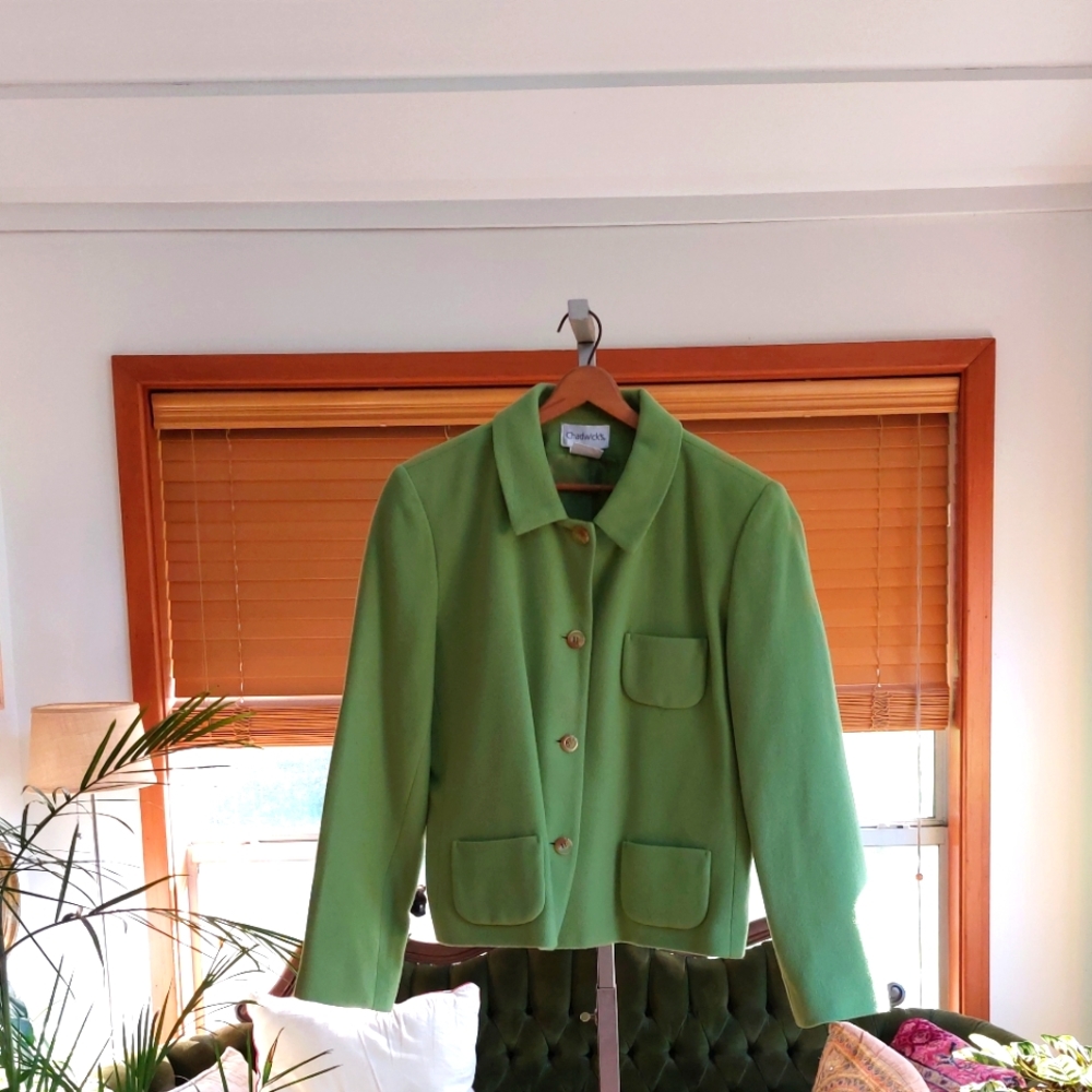 Bright Pea Green Jacket suit